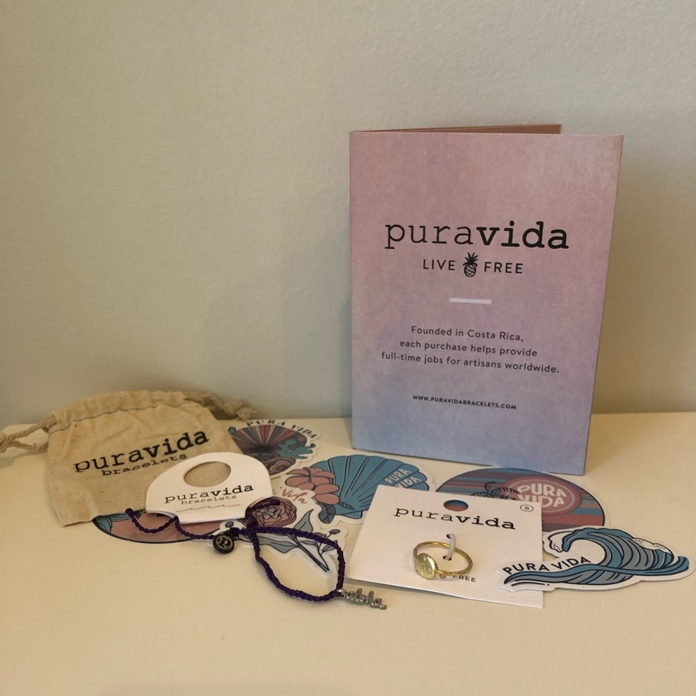 Pura Vida Bracelet and Ring Gift Set